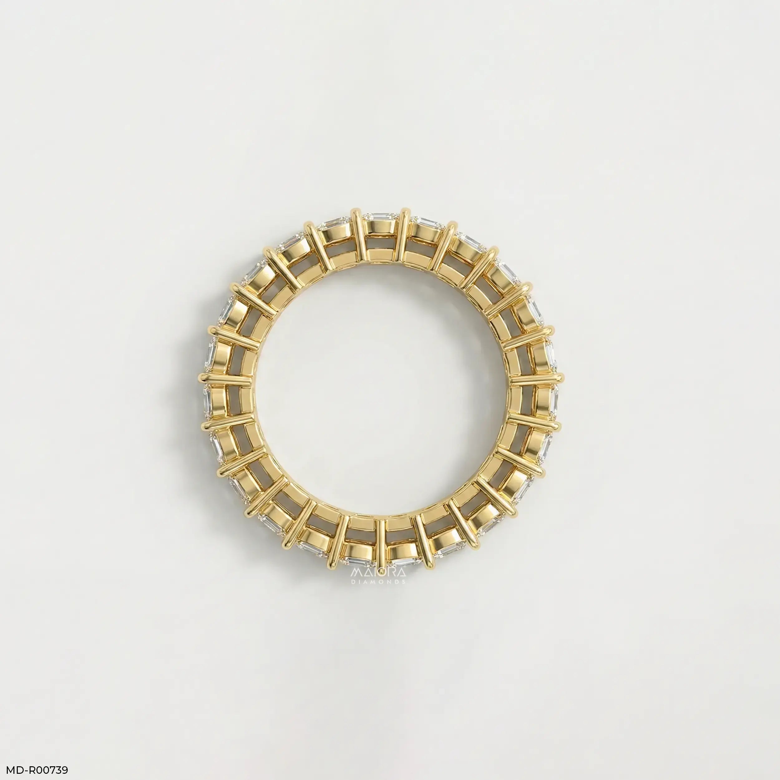 Velvet Glow Emerald Diamond Ring 9K Yellow Gold