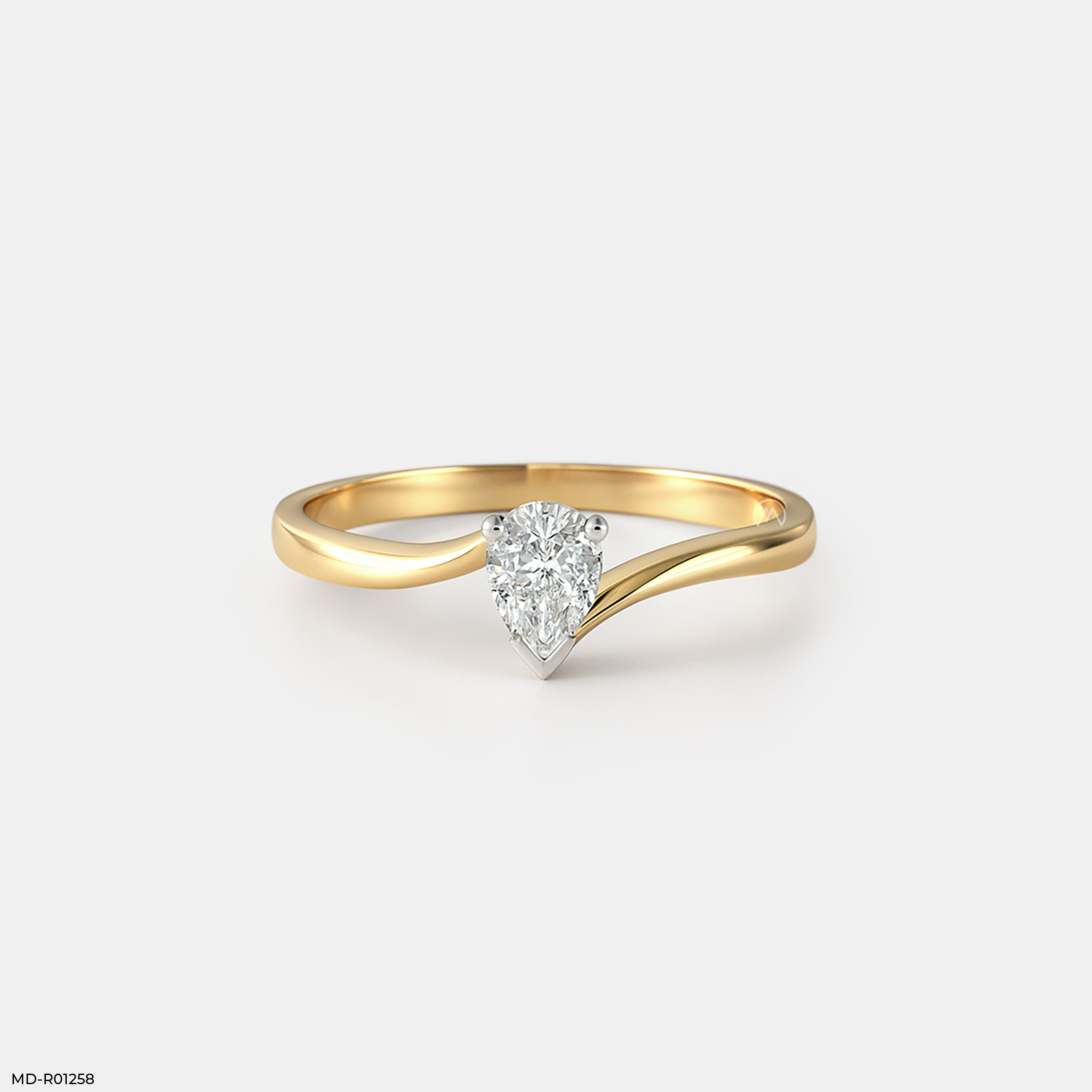 The Fluid Solitaire Ring