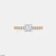 1 Carat Princess Sparkle Rings 14K Rose Gold