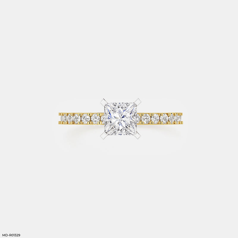 1 Carat Princess Sparkle Rings Platinum 950