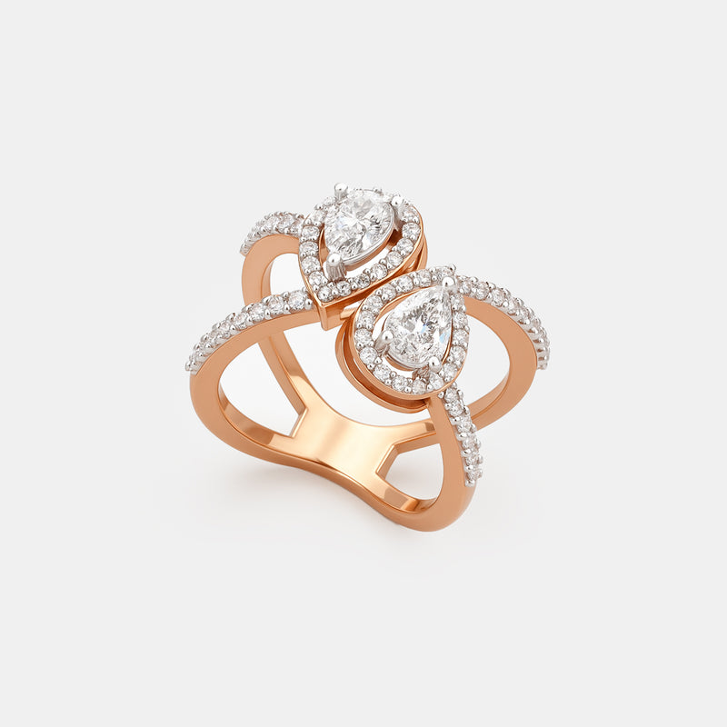 1 Carat Eternal Pair Rings 14K Rose Gold
