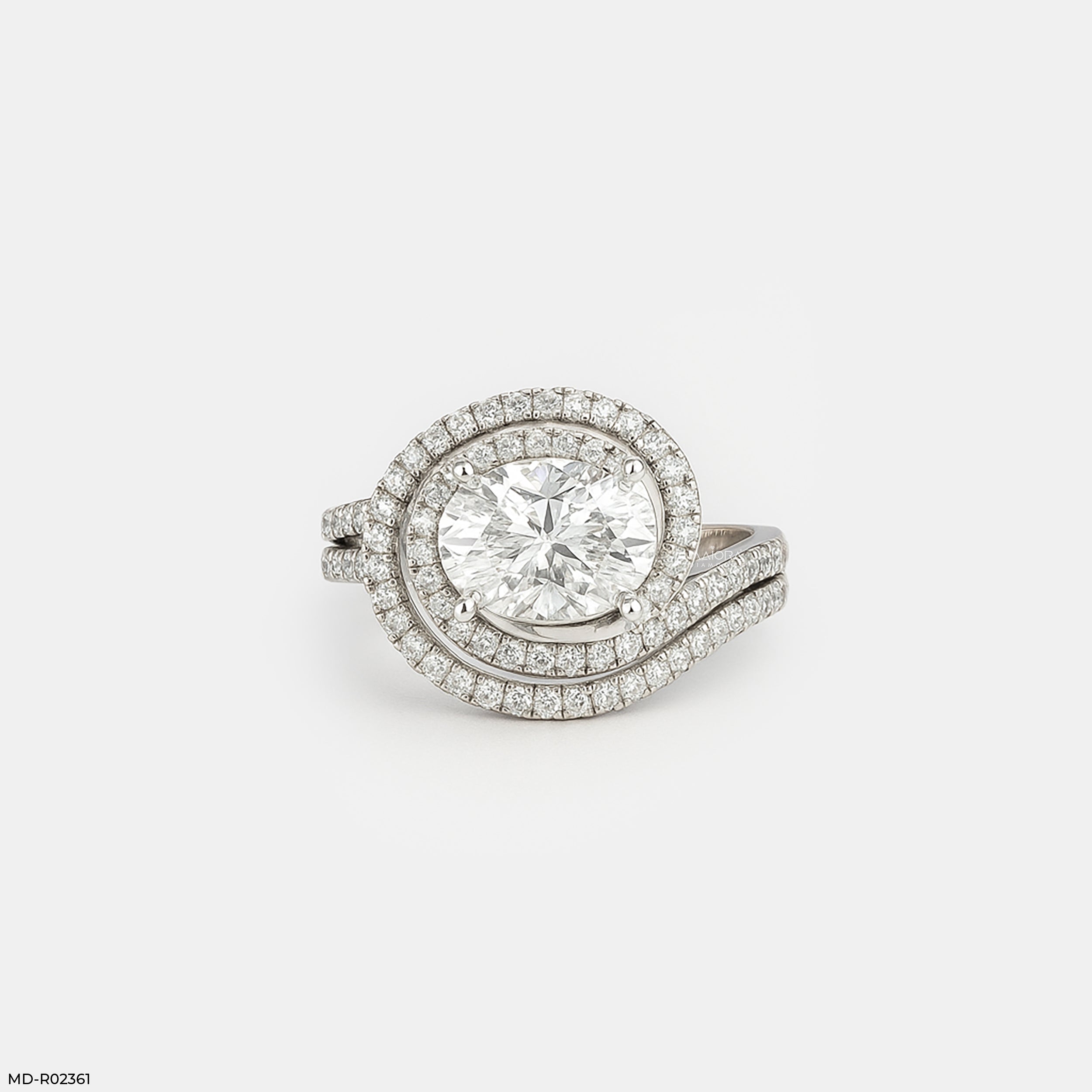 Swirling Solitaire Ring 9K Yellow Gold