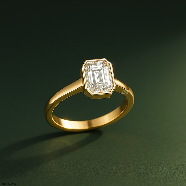 The Modern Emerald Ring 14K White Gold