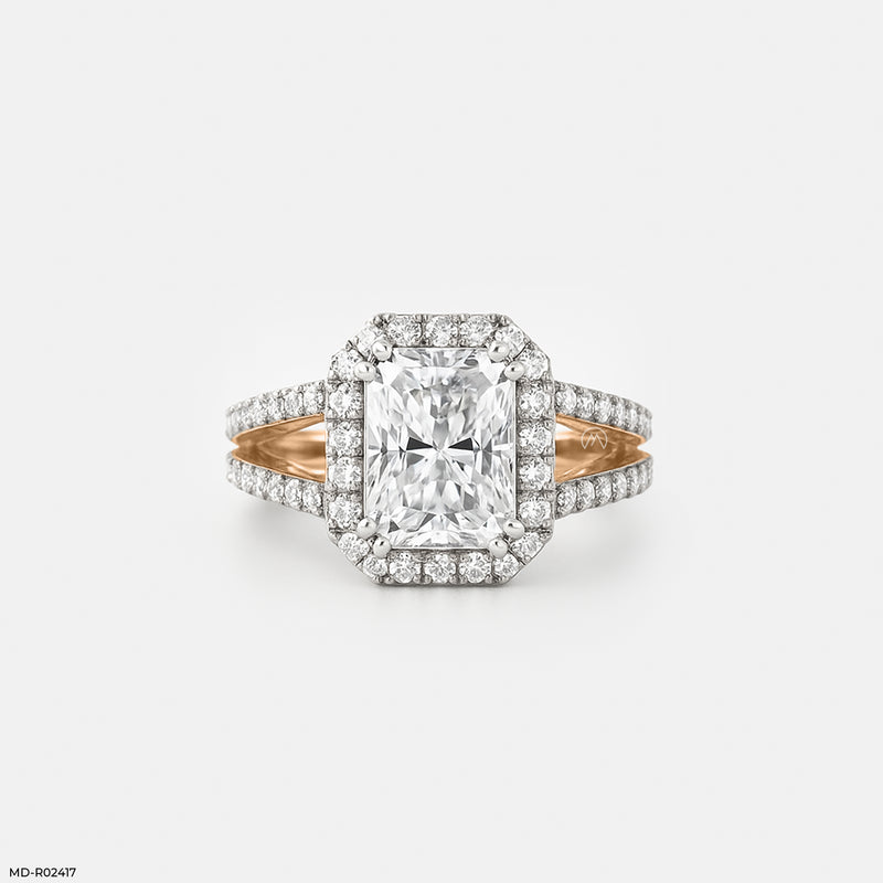 The Radiant Split Ring 14K Yellow Gold