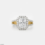 The Radiant Split Ring 18K Yellow Gold