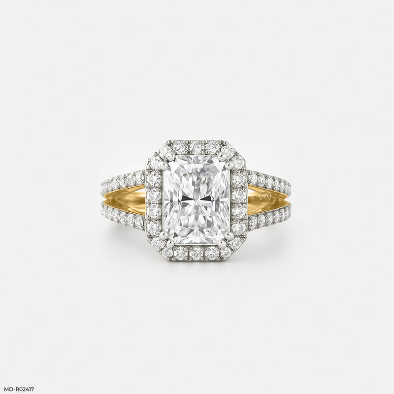 The Radiant Split Ring 14K Yellow Gold