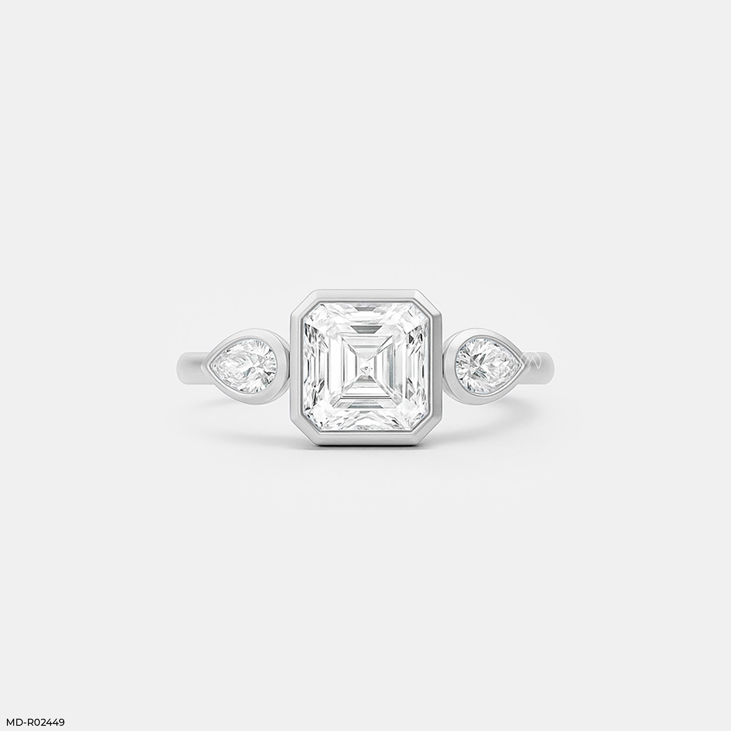 The Trefoil Ring 9K White Gold