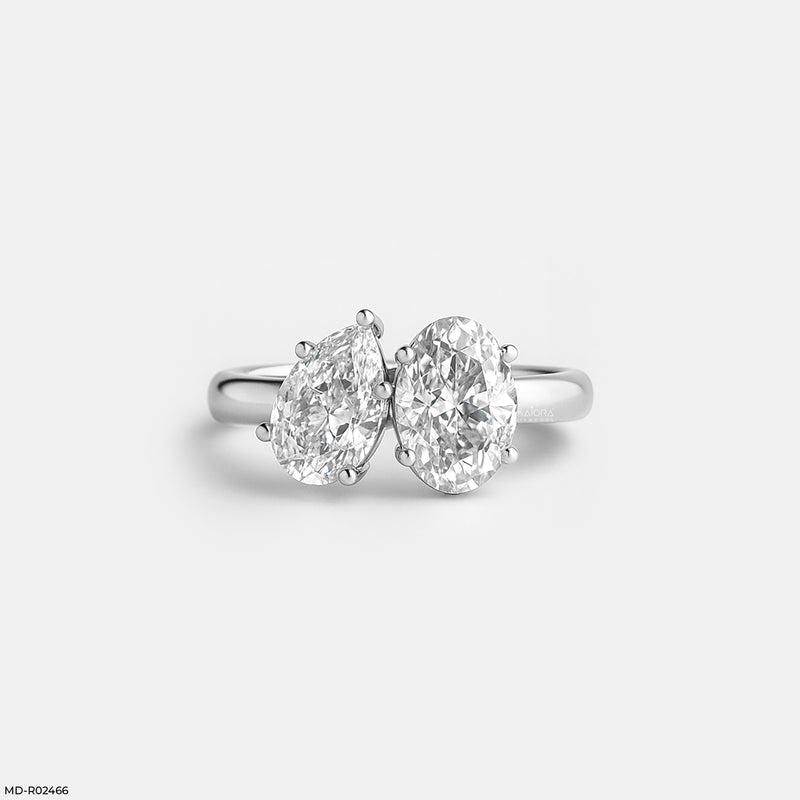 Toi et Moi Duet Ring 14K Rose Gold