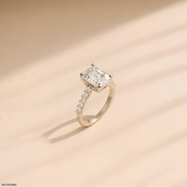 The Elysian Emerald Ring 14K White Gold