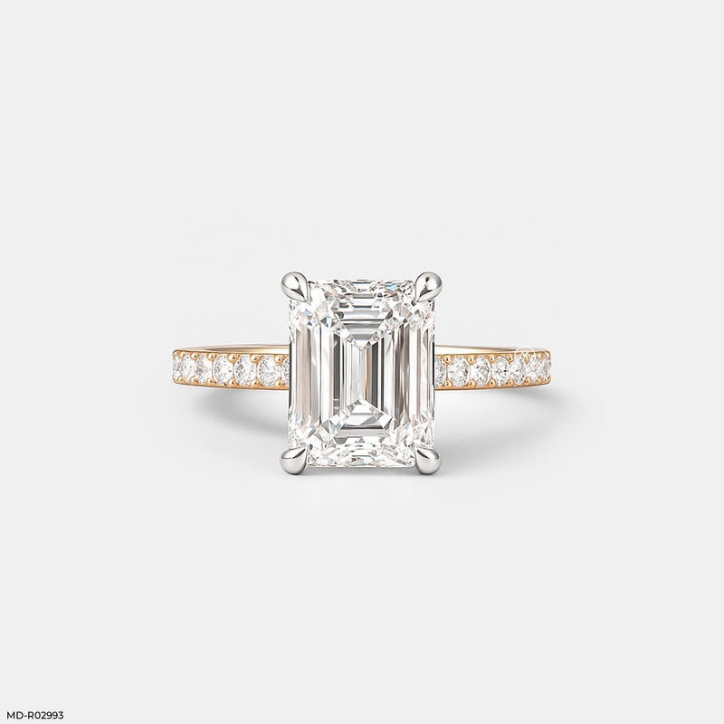 The Elysian Emerald Ring 14K White Gold