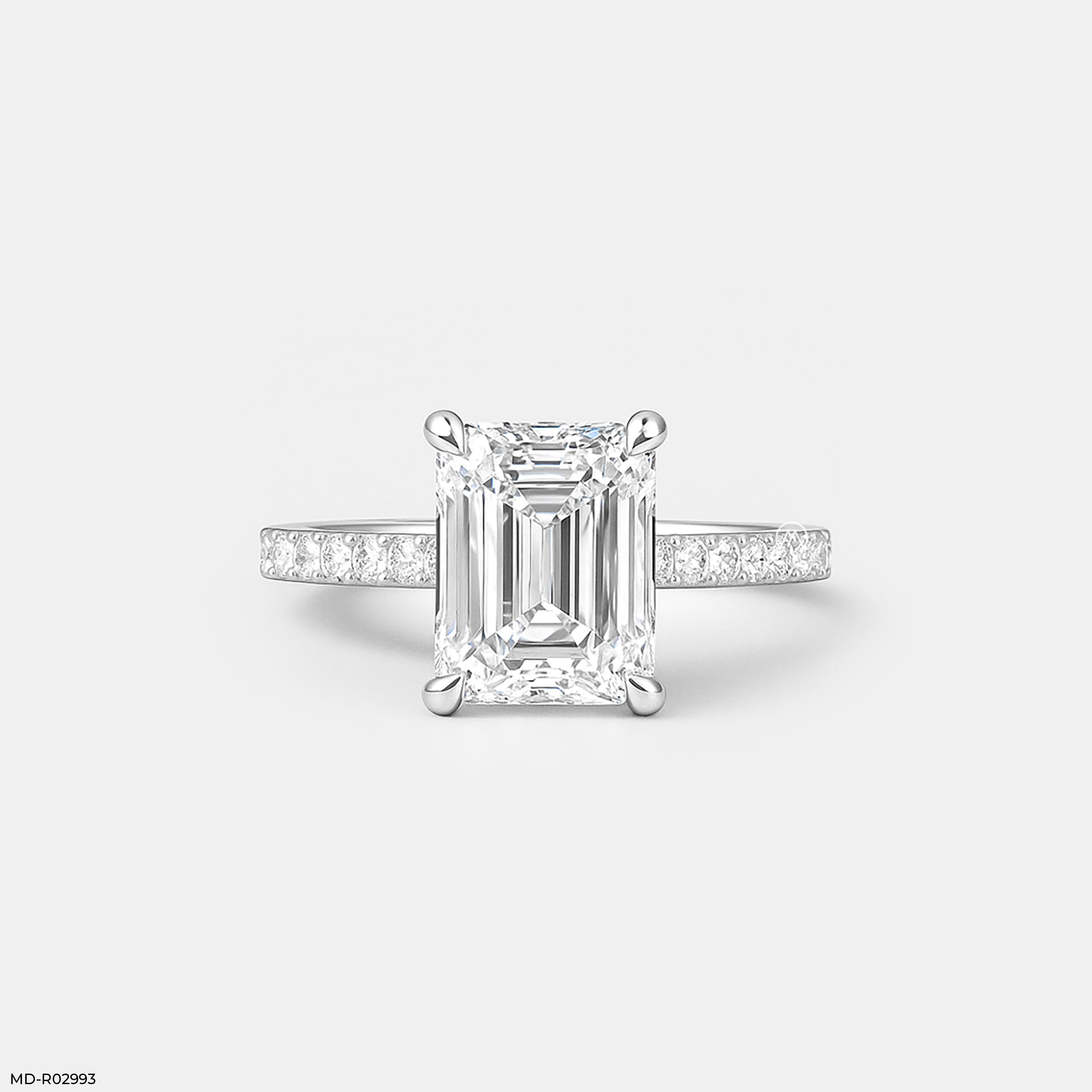The Elysian Emerald Ring 9K White Gold
