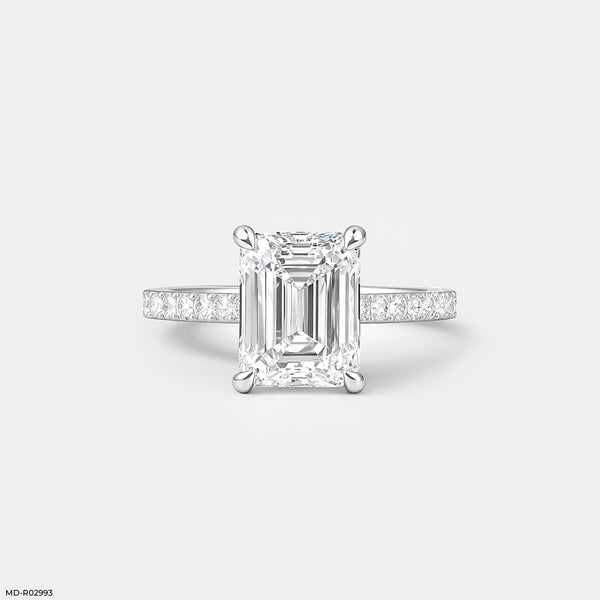 The Elysian Emerald Ring 14K White Gold