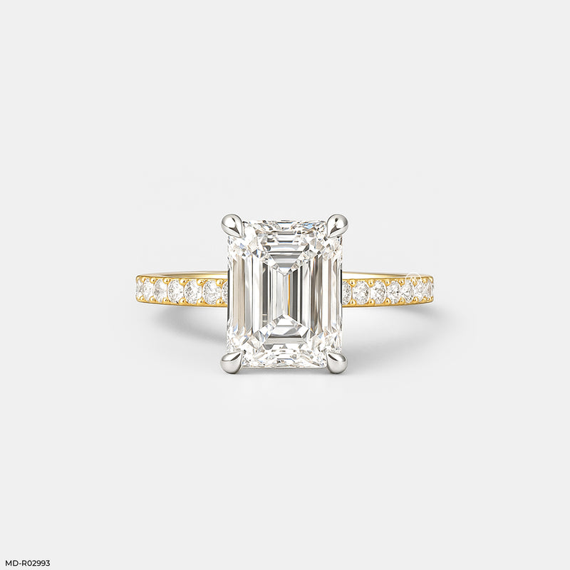 The Elysian Emerald Ring 14K White Gold