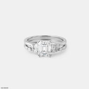 1.5 Carat Shining Duo Stackable Rings 18K White Gold