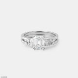 1.5 Carat Shining Duo Stackable Rings 14K Yellow Gold