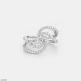Crossover Pear Ring Platinum 950