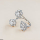 The Trio of Light Lab Diamond Ring 14K White Gold
