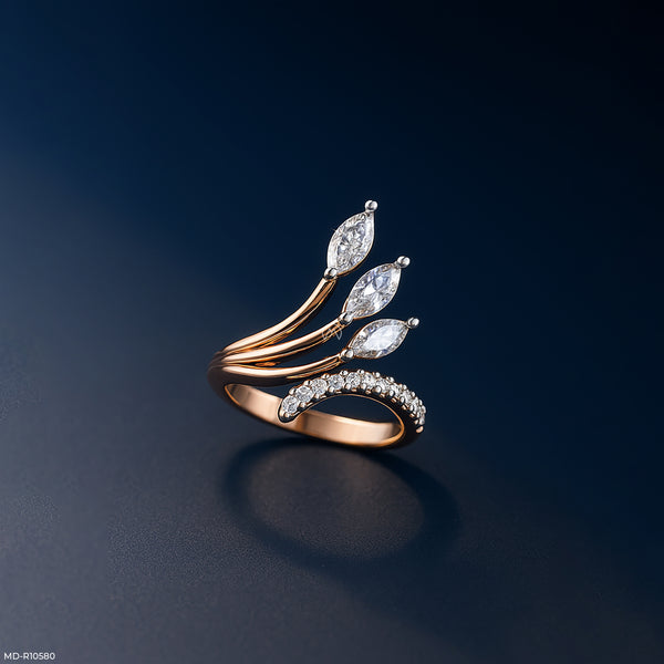 0.75 Carat Leaflight Diamond Rings 14K Rose Gold