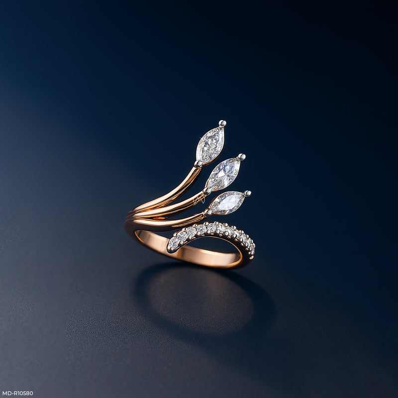0.75 Carat Leaflight Diamond Rings 14K Rose Gold