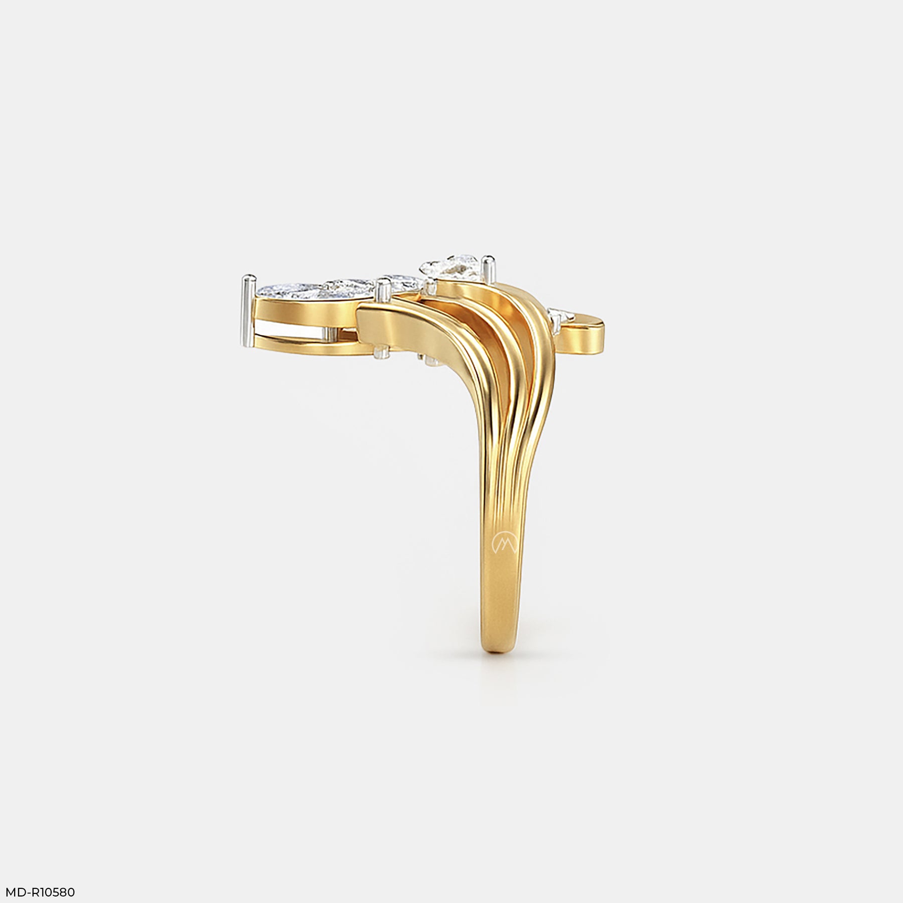 0.75 Carat Leaflight Diamond Rings 14K Yellow Gold