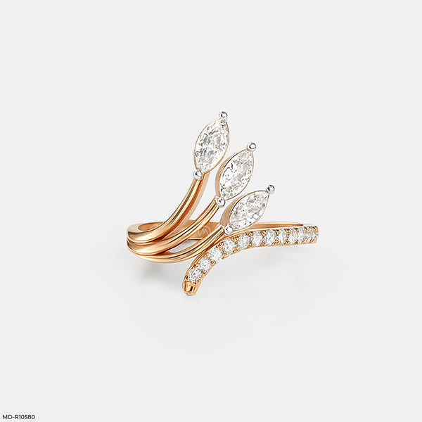0.75 Carat Leaflight Diamond Rings 14K Rose Gold