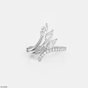 0.75 Carat Leaflight Diamond Rings 9K White Gold