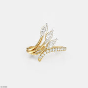 0.75 Carat Leaflight Diamond Rings 9K Yellow Gold