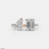 3 Carat Two Souls Solitaire Ring 14K Rose Gold
