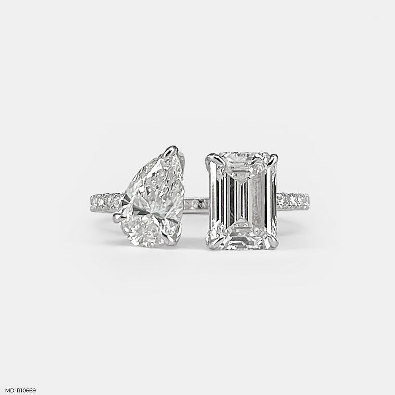 3 Carat Two Souls Solitaire Ring 14K Rose Gold