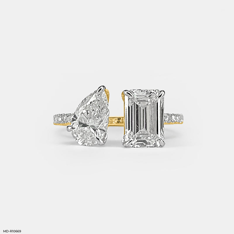 3 Carat Two Souls Solitaire Ring 14K Rose Gold