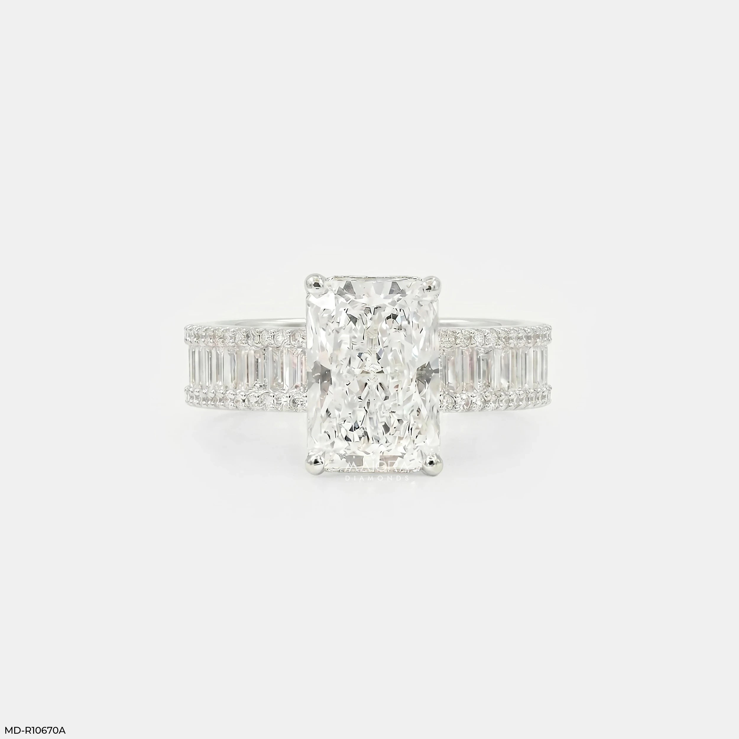 7.65 Carat Emerald Embrace Solitaire Ring 9K Rose Gold
