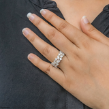 7.65 Carat Emerald Embrace Solitaire Ring 14K Rose Gold