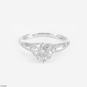 1 Carat Round Spark Solitaire Ring 9K White Gold