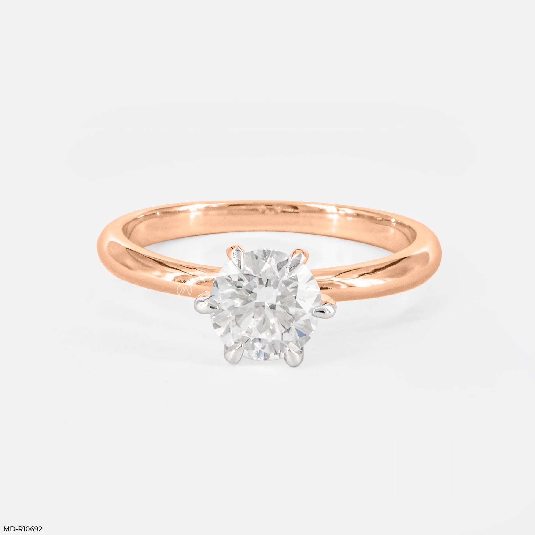 0.75 Carat Royaline Solitaire Ring 9K White Gold