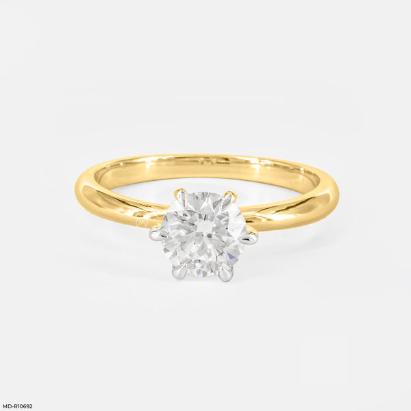 0.75 Carat Royaline Solitaire Ring 18K Yellow Gold
