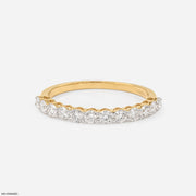 0.65 Carat Serenity Wave Lab Diamond Ring 14K Yellow Gold