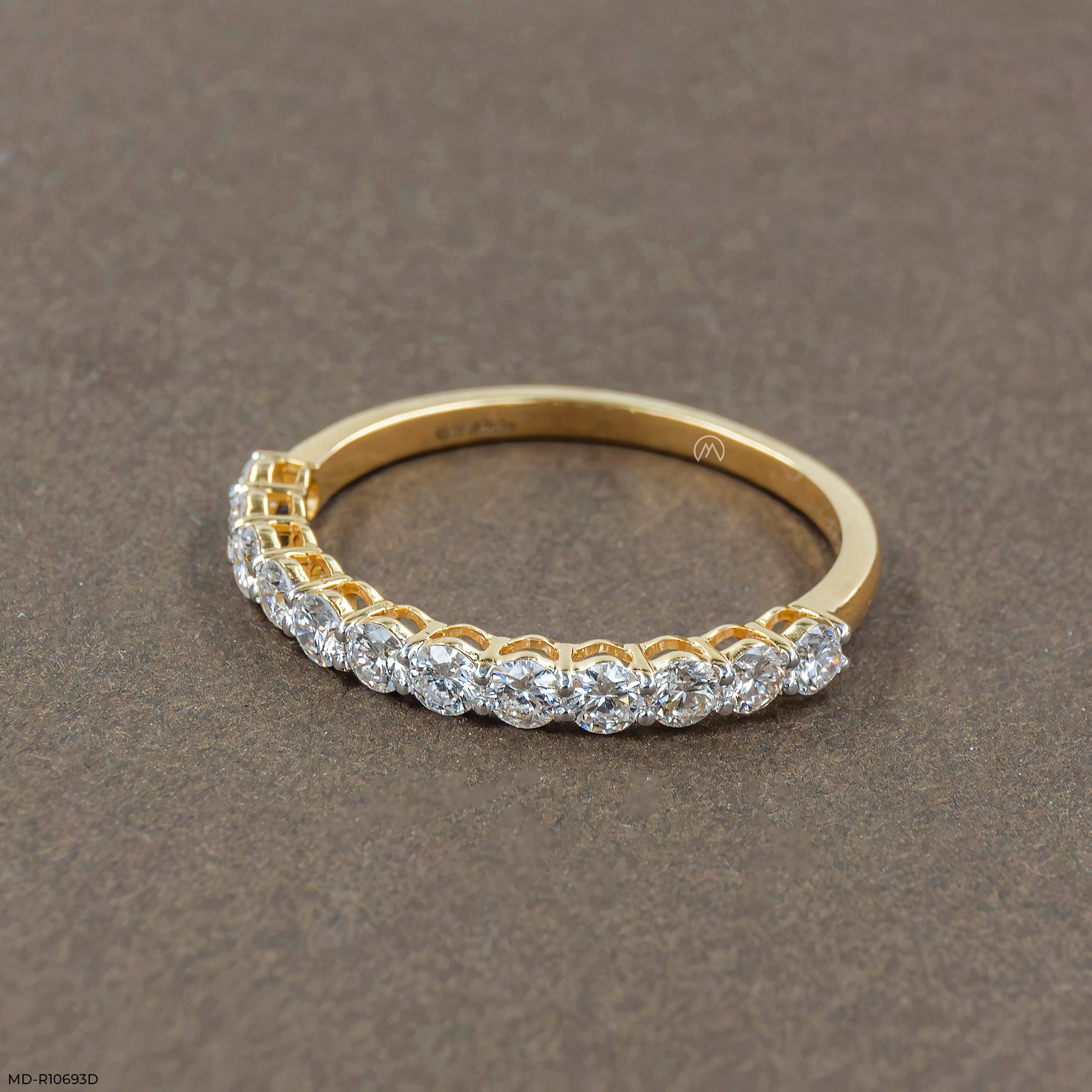 0.65 Carat Serenity Wave Lab Diamond Ring 14K Yellow Gold
