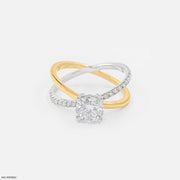 1.15 Carat Crossover Round Lab Diamond Solitaire Ring