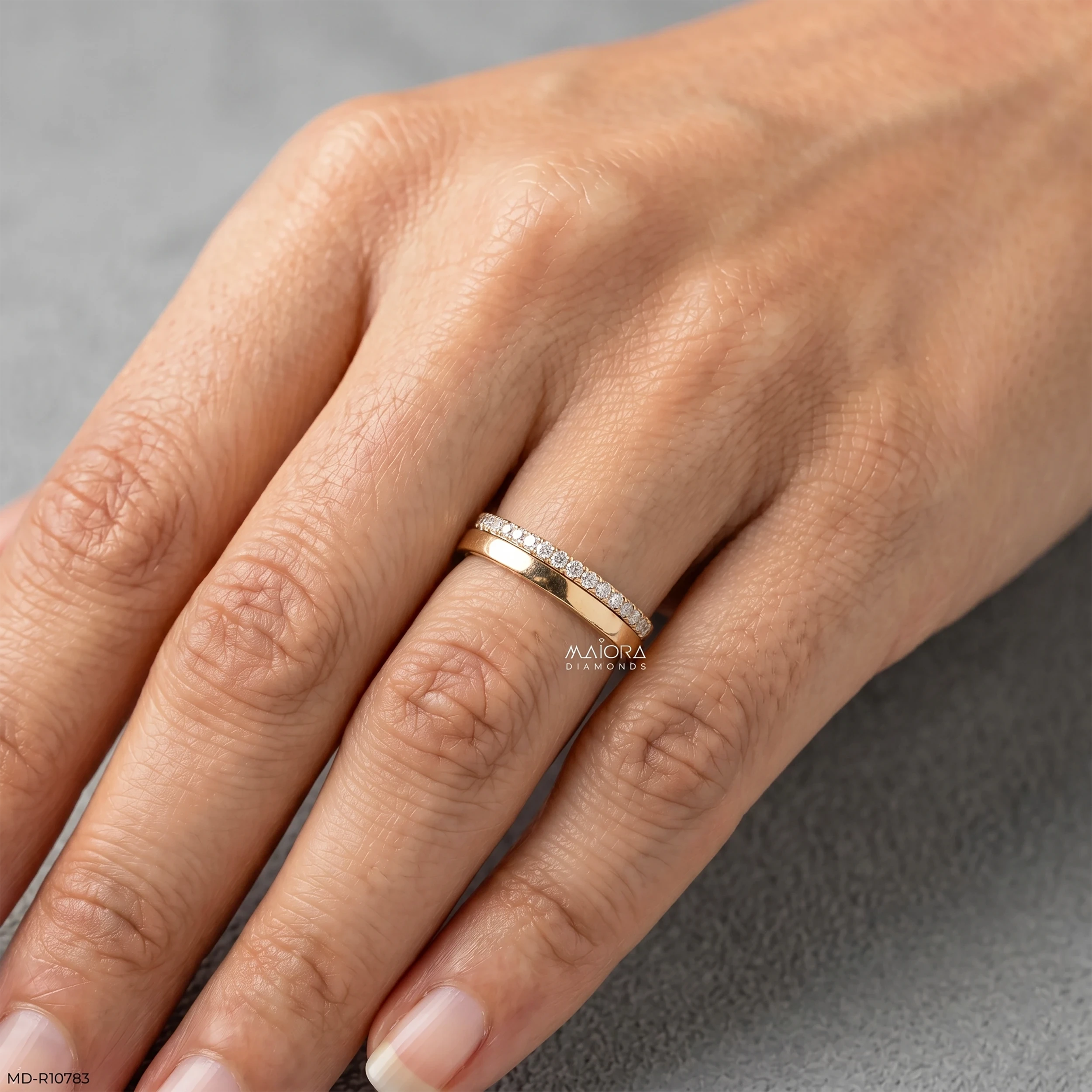 Eternal Flare Toi et Moi Diamond Rings 9K Yellow Gold