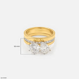 Eternal Flare Toi et Moi Diamond Rings 9K White Gold