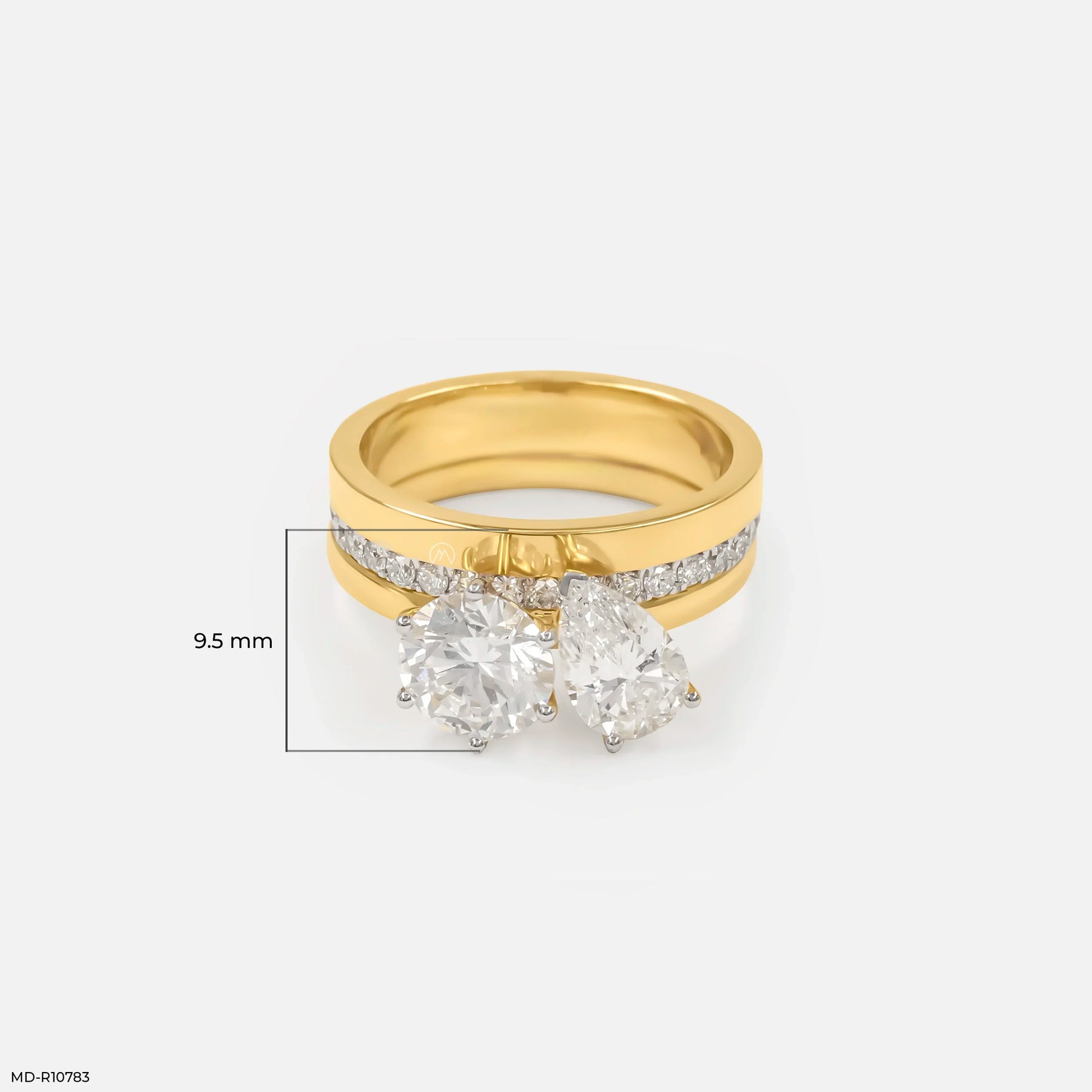 Eternal Flare Toi et Moi Diamond Rings 9K White Gold