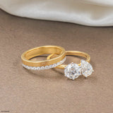 Eternal Flare Toi et Moi Diamond Rings 9K White Gold