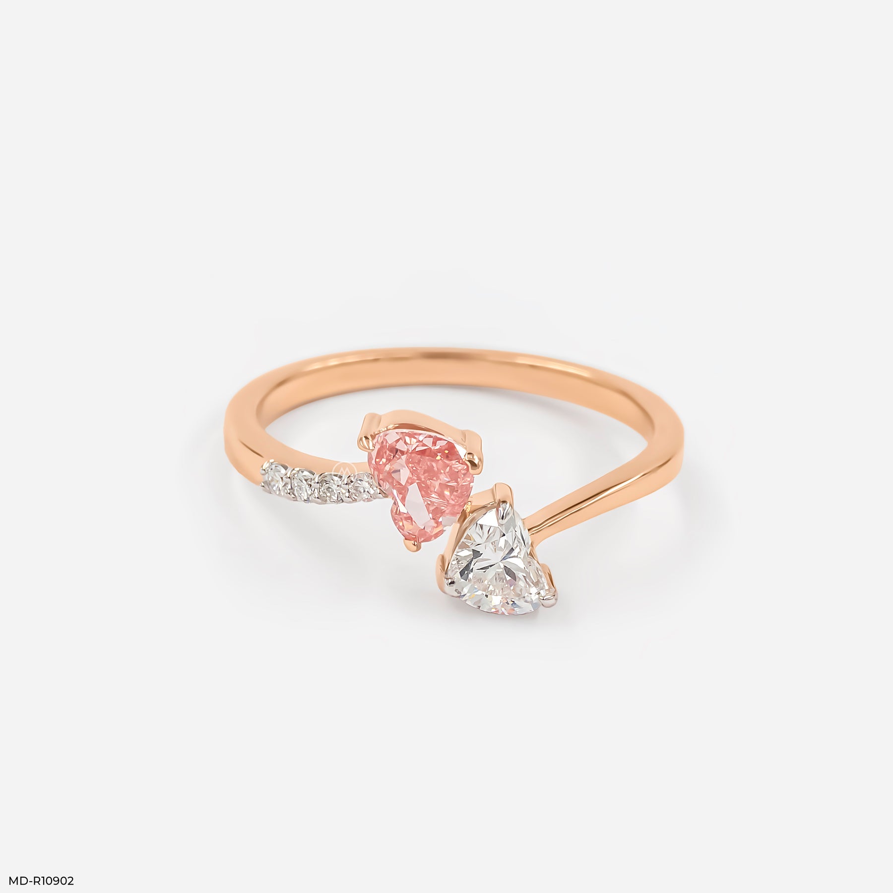 The Duet Twirl Ring 18K Rose Gold