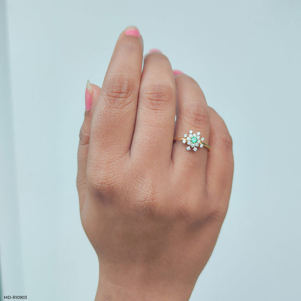 Evergreen Bloom Ring 14K Yellow Gold