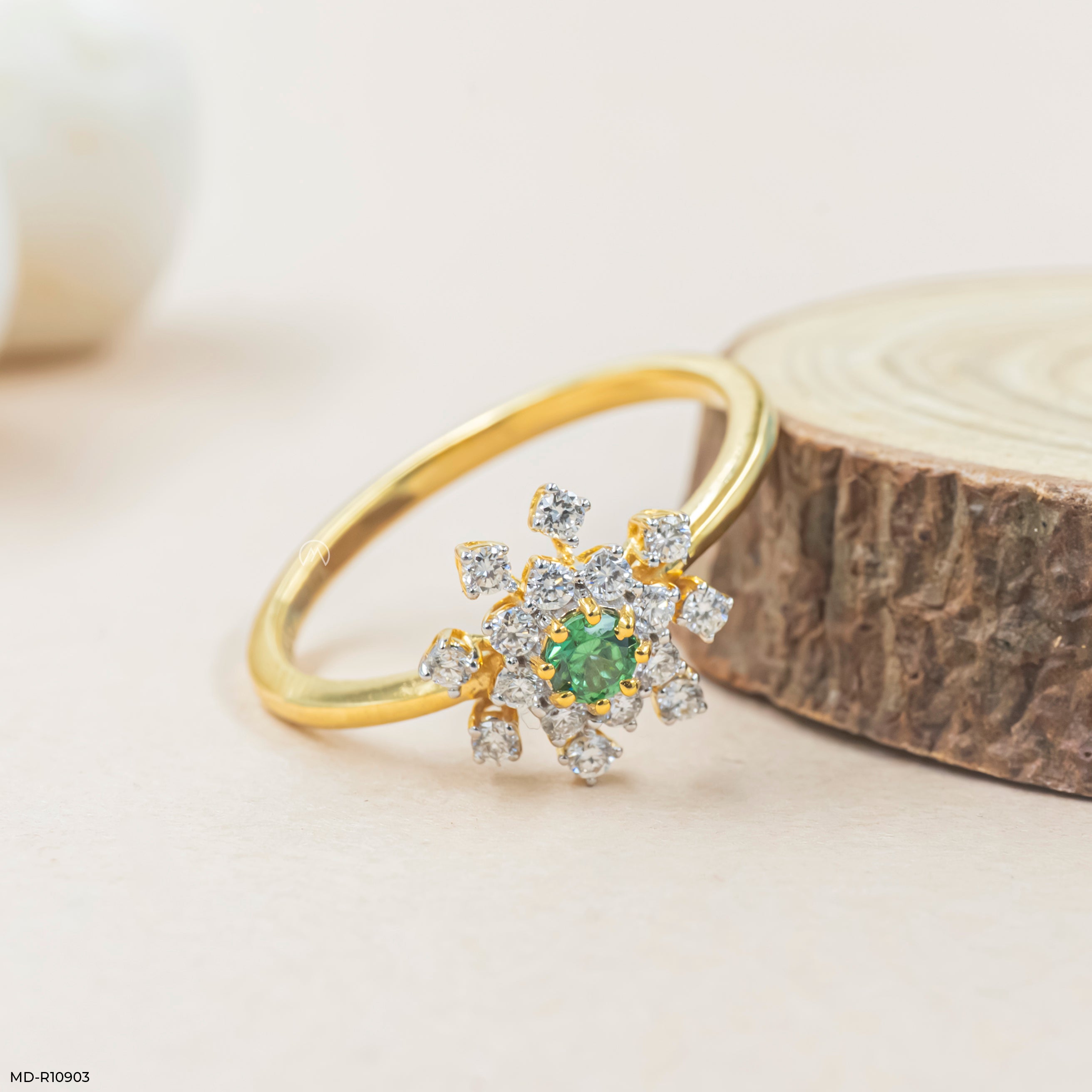 Evergreen Bloom Ring 9K Yellow Gold