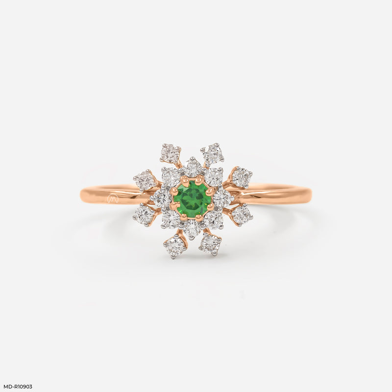 Evergreen Bloom Ring 14K Rose Gold