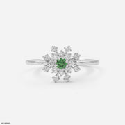 Evergreen Bloom Ring 14K White Gold