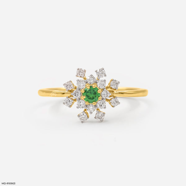 Evergreen Bloom Ring 14K Yellow Gold