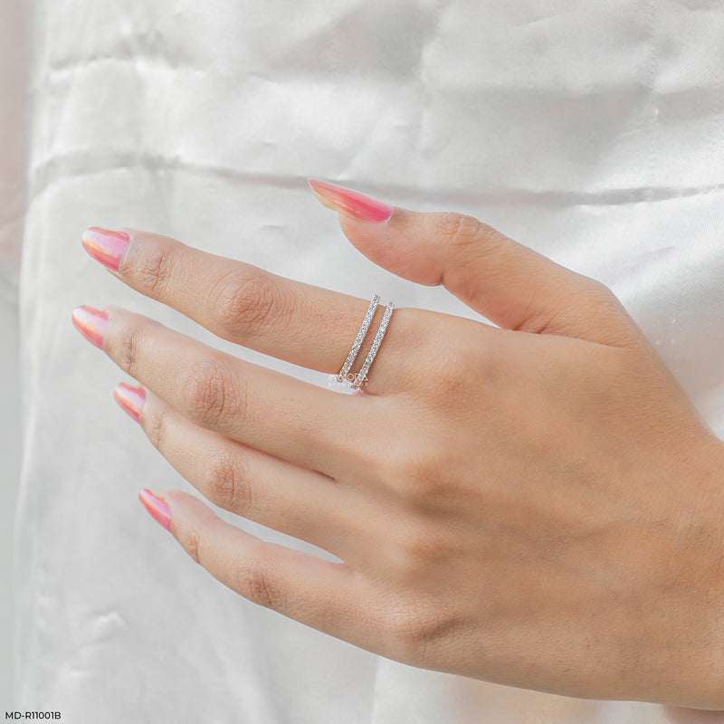 2 Carat Classic Solitaire & Double Pave Band Set 14K Yellow Gold