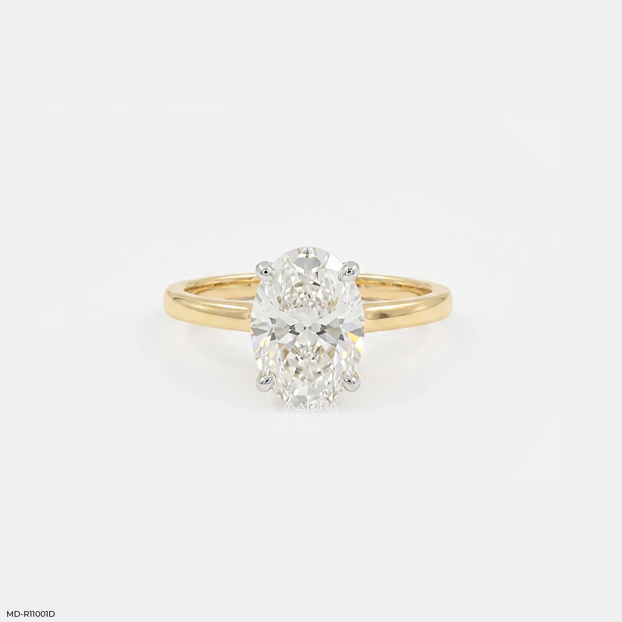 Meridian Oval Solitaire Diamond Ring